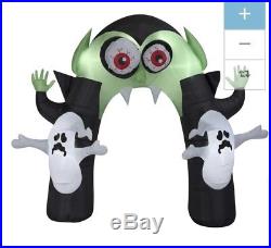 10.5ft Lighted Monster Archway Eyes Spin Inflatable Halloween Blow Up