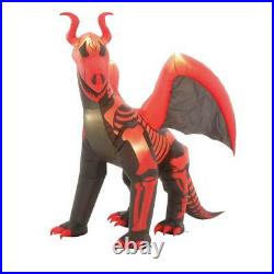 10 ft. Airblown Inflatable Halloween Skeleton Dragon