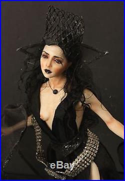 12 Sultry Witch Queen Hand Sculpted Polymer Clay OOAK Doll