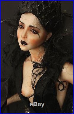 12 Sultry Witch Queen Hand Sculpted Polymer Clay OOAK Doll