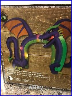 14 FT HUGE DRAGON ARCHWAY Lighted Yard Airblown Inflatable Halloween