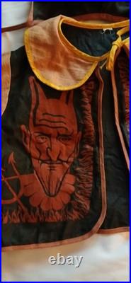 1920s Red Devil Costume Vintage Set Halloween Attire 1930s Antique Early Satan