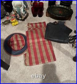 1930-50's Collegeville Masquerade Costume Uncle Sam Costume Sz L Original Box