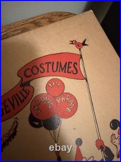 1930-50's Collegeville Masquerade Costume Uncle Sam Costume Sz L Original Box
