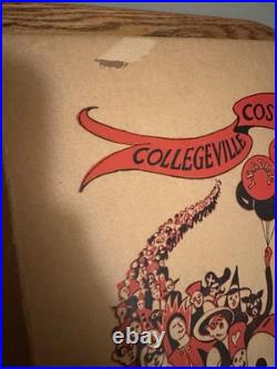 1930-50's Collegeville Masquerade Costume Uncle Sam Costume Sz L Original Box