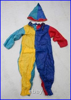1930'S 40s Vintage Antique Halloween Clown Costume with hat Jumper Romper Kids 12