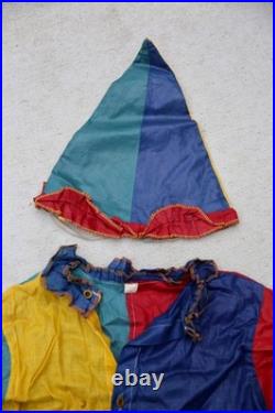 1930'S 40s Vintage Antique Halloween Clown Costume with hat Jumper Romper Kids 12