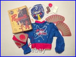 1950s Halco Playsuits Planet Patrol Costume & Alien Mask w Lights In Box RARE