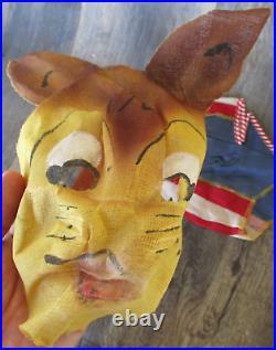 1950s Peter Rabbit Patriotic Costume Halloween Easter Cotton & Silk with Hat mask