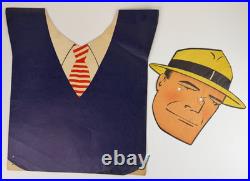 1953 Motorola TV Halloween Paper Costumes Dick Tracy & Orphan Annie Mask & Tunic