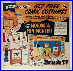 1953 Motorola TV Halloween Paper Costumes Dick Tracy & Orphan Annie Mask & Tunic