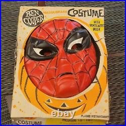 1960S Ben Cooper SPIDERMAN Halloween Costume & Mask Marvel Superhero Rare