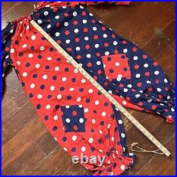 1960's Children's Clown Halloween Costume Vintage 3pc