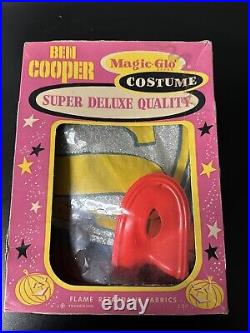 1960s Vintage Ben Cooper Superman Magic Glo Costume Super Deluxe NEVER WORN