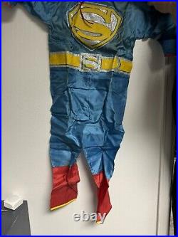 1960s Vintage Ben Cooper Superman Magic Glo Costume Super Deluxe NEVER WORN