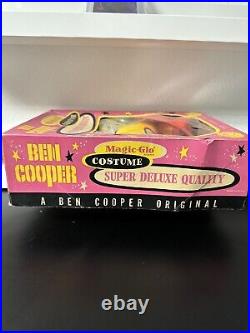 1960s Vintage Ben Cooper Superman Magic Glo Costume Super Deluxe NEVER WORN