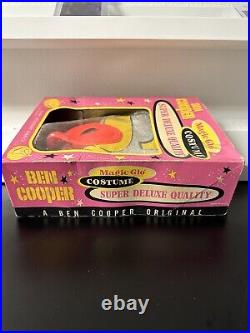 1960s Vintage Ben Cooper Superman Magic Glo Costume Super Deluxe NEVER WORN