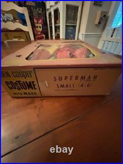 1963 Ben Cooper Magic-Glo Superman Costume HTF
