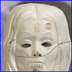 1964 MORTICIA ADDAMS FAMILY Halloween Mask NEAR MINT OLD STORE STOCK BEN COOPER