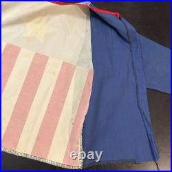 1966 Ben Cooper CAPTAIN AMERICA Halloween Body Suit Hat Belt Shirt Pants