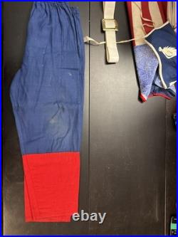 1966 Ben Cooper CAPTAIN AMERICA Halloween Body Suit Hat Belt Shirt Pants