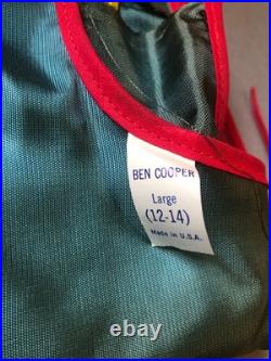 1966 Ben Cooper Superman-new Old Stock Halloween Costume-mib-vintage-large 12-14