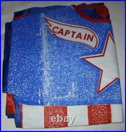 1966 Factory Folded Ben Cooper CAPTAIN AMERICA Halloween Body Suit Small