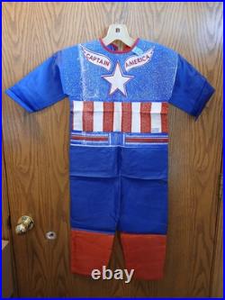 1966 Factory Folded Ben Cooper CAPTAIN AMERICA Halloween Body Suit Small