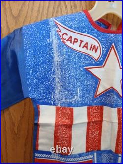 1966 Factory Folded Ben Cooper CAPTAIN AMERICA Halloween Body Suit Small