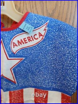 1966 Factory Folded Ben Cooper CAPTAIN AMERICA Halloween Body Suit Small