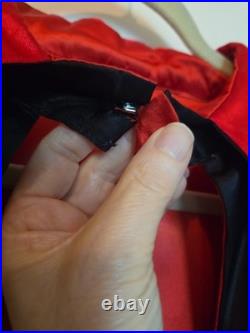 1970s Vintage Magicians Cape Heavy Black/Red Satin Dracula Style Professional
