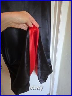 1970s Vintage Magicians Cape Heavy Black/Red Satin Dracula Style Professional