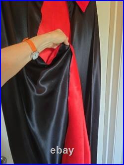 1970s Vintage Magicians Cape Heavy Black/Red Satin Dracula Style Professional