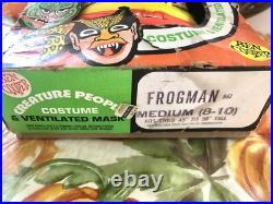 1973 A Ben Cooper Frogman Halloween Costume Creature People Child Size Med 8-10 1973 A Ben Cooper Frogman Halloween Costume Creature People Child Size Med 8-10