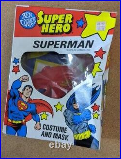 1976 Ben Cooper Superman Costume cape Mask Size Youth Large NIB