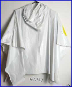 1977 Ben Cooper Ghost Halloween Ghoul Costume-White Vinyl Parka, Hood, Boys M/L