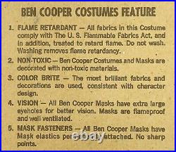 1977 PINK PANTHER Halloween Costume NEAR MINT Unused Ben Cooper