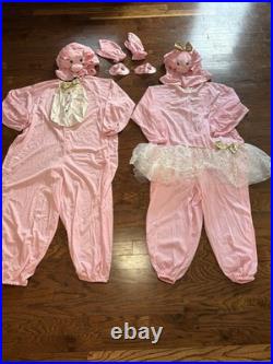 1980s Handmade Pig Costumes Adult His And Hers Piggies Halloween One Size