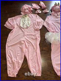 1980s Handmade Pig Costumes Adult His And Hers Piggies Halloween One Size