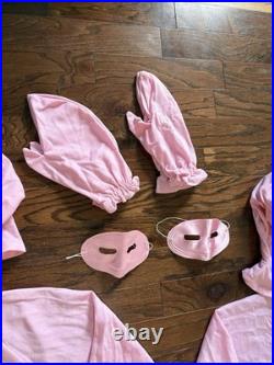 1980s Handmade Pig Costumes Adult His And Hers Piggies Halloween One Size