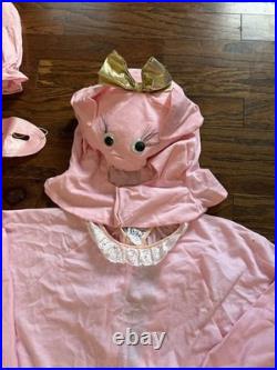 1980s Handmade Pig Costumes Adult His And Hers Piggies Halloween One Size