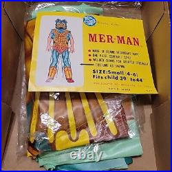1983 Ben Cooper Masters Of The Universe MER MAN Costume & Mask Halloween