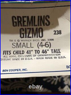 1984 GREMLINS Gizmo HALLOWEEN COSTUME & MASK BEN COOPER COMPLETE HIGH GRADE