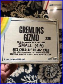 1984 GREMLINS Gizmo HALLOWEEN COSTUME & MASK BEN COOPER COMPLETE HIGH GRADE