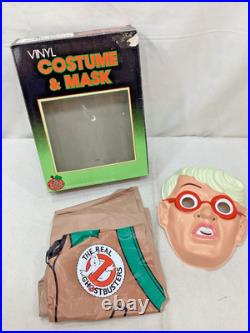 1989 Vintage Ghostbusters Egon Ben Cooper Halloween Costume Complete & Mask RARE