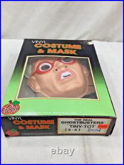 1989 Vintage Ghostbusters Egon Ben Cooper Halloween Costume Complete & Mask RARE