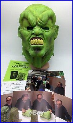 1996 GOOSEBUMPS The Haunted Mask RARE Halloween Mask SIGNED by RL Stine with COA