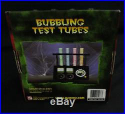 2005 Gemmy Bubbling Test Tubes Glow Diff. Colors Halloween Brand New Super Rare