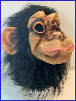 2014 Fun World Ape Monkey Chimp Halloween Mask Full Head Hair Latex One Size