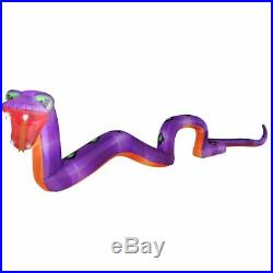 20' LED Lighted Inflatable Giant Snake Halloween Airblown Outdoor Decoration